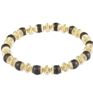 NWT Enewton Loyalty Gold 6MM Hematile Bead Bracelet